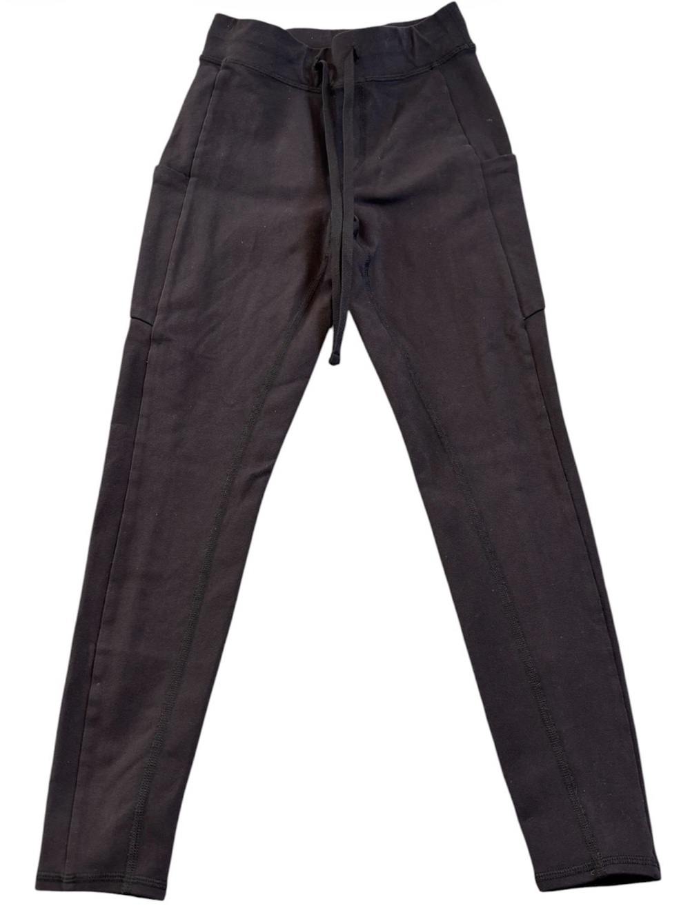 Alo Yoga Checkpoint Black Jogger Leggings XXS High Waist Pocket EUC